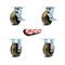 Service Caster 5 Inch High Temp Phenolic Caster Set with Roller Bearings 2 Brakes 2 Rigid SCC SCC-30CS520-PHRHT-TLB-2-R520-2 - alternate 7